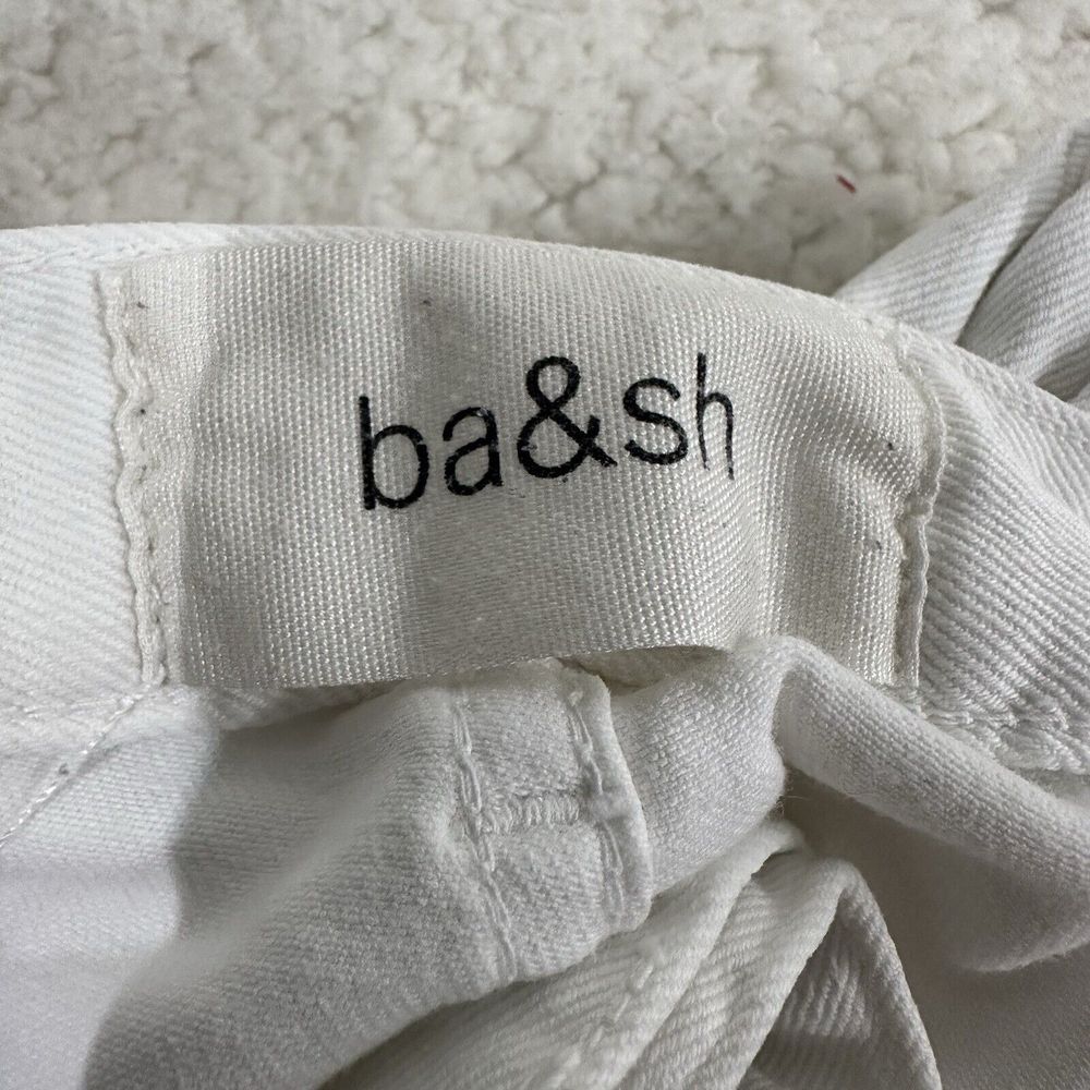ba&sh Sally Jeans Women's 25 White Blanc Straight Leg Mid-Rise Slim Fit Bash‎ - Picture 11 of 13